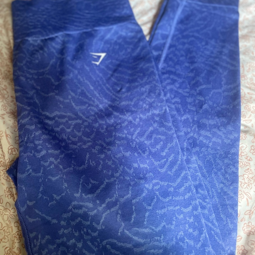 GymShark Purple Patterned Leggings. Like New. XL